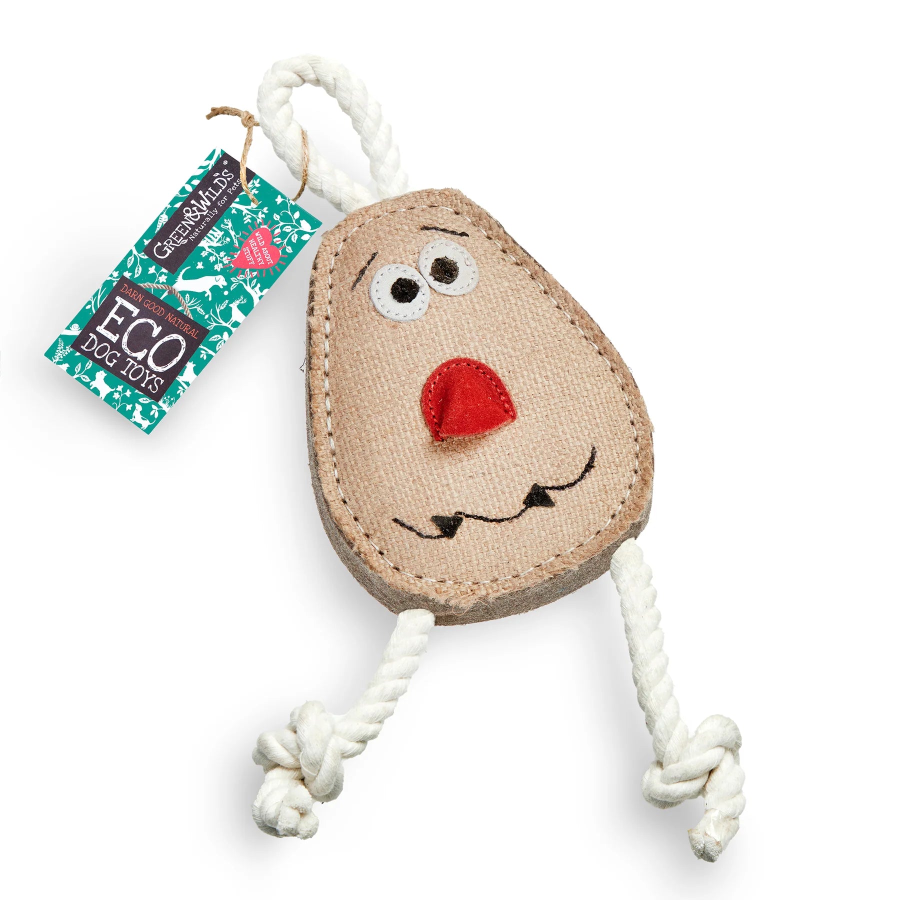 Green & Wilds Eco Spud Toy. This eco-friendly dog toy is both fun and durable, and your furry friend will love playing with it.