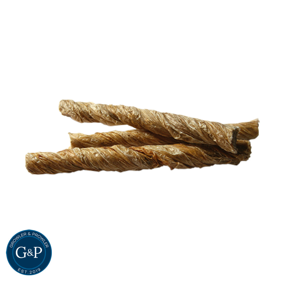 Twisted beef chews from Growler and Prowler, a natural and healthy dog treat.